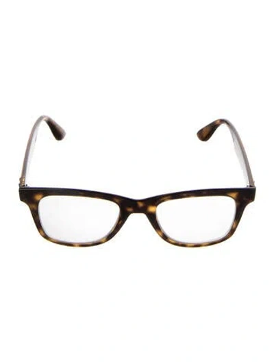 Pre-owned Ray Ban Wayfarer Eyeglasses In Brown