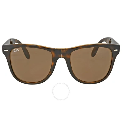 Ray Ban Wayfarer Folding Classic Brown B-15 Unisex Sunglasses Rb4105 710 54