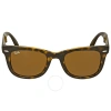 Ray Ban Wayfarer Folding Classic Brown Classic B-15 Unisex Sunglasses Rb4105 710 50 In Brown