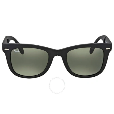 Ray Ban Wayfarer Folding Classic Green Classic G-15 Unisex Sunglasses Rb4105 601s 50 In Black / Green