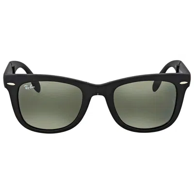 Ray Ban Wayfarer Folding Classic Green Classic G-15 Unisex Sunglasses Rb4105 601s 50 In Black
