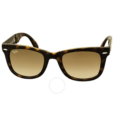 Ray Ban Wayfarer Folding Classic Light Brown Gradient Unisex Sunglasses Rb4105 710/51 50