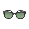 Ray Ban Open Box -  Wayfarer Folding Classic Polarized Green Classic G-15 Unisex Sunglasses Rb4105 60 In Black / Green