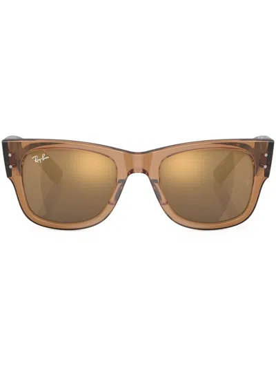 Ray Ban Wayfarer-frame Sunglasses In Transparent_brown_gold