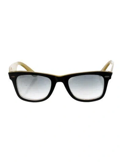 Pre-owned Ray Ban Wayfarer Gradient Sunglasses In Black