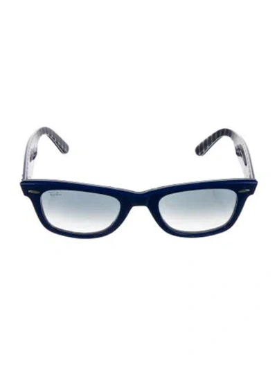 Pre-owned Ray Ban Wayfarer Gradient Sunglasses In Blue