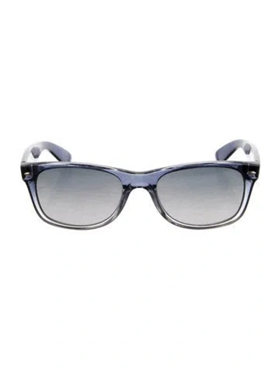 Pre-owned Ray Ban Wayfarer Gradient Sunglasses In Blue/clear