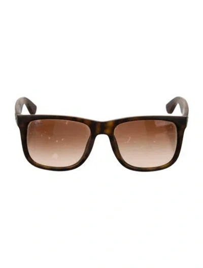 Pre-owned Ray Ban Wayfarer Gradient Sunglasses In Brown