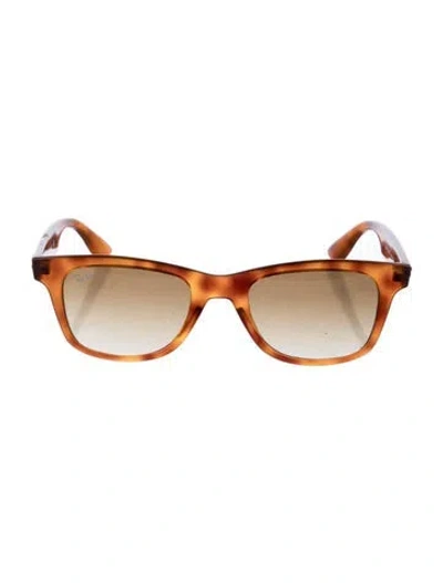 Pre-owned Ray Ban Wayfarer Gradient Sunglasses In Brown