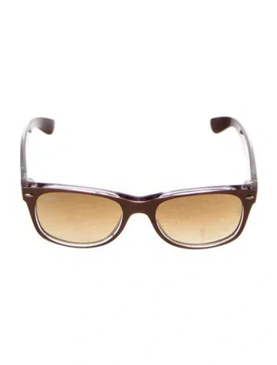 Pre-owned Ray Ban Wayfarer Gradient Sunglasses In Brown