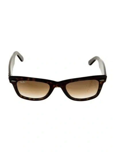Pre-owned Ray Ban Wayfarer Gradient Sunglasses In Brown