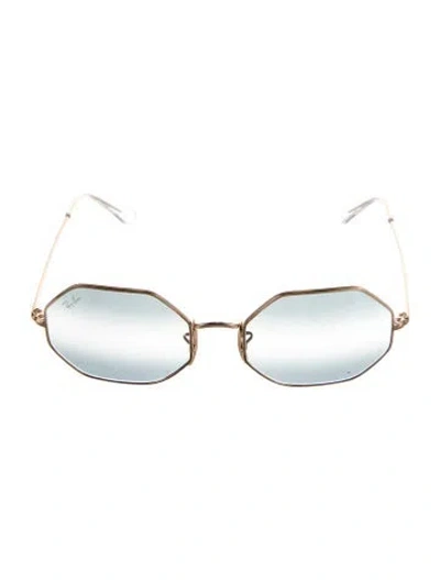 Pre-owned Ray Ban Wayfarer Gradient Sunglasses In Gold