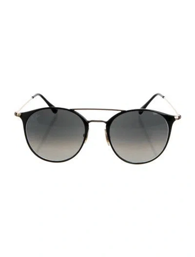 Pre-owned Ray Ban Wayfarer Gradient Sunglasses In Gold