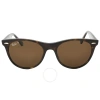 Ray Ban Wayfarer Ii Classic Polarized Brown Phantos Unisex Sunglasses Rb2185 902/57 52 In Brown