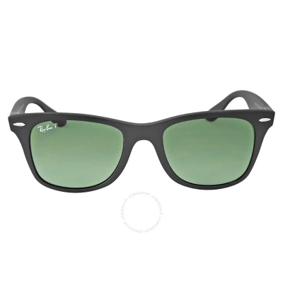 Ray Ban Wayfarer Liteforce Polarized Green Classic G-15 Square Unisex Sunglasses Rb4195 601s9a 52 In Black / Green