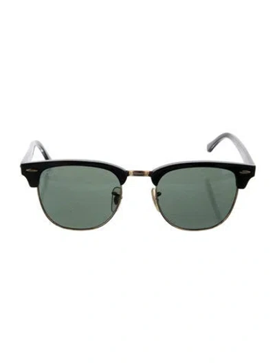 Pre-owned Ray Ban Wayfarer Mirrored Sunglasses In Black