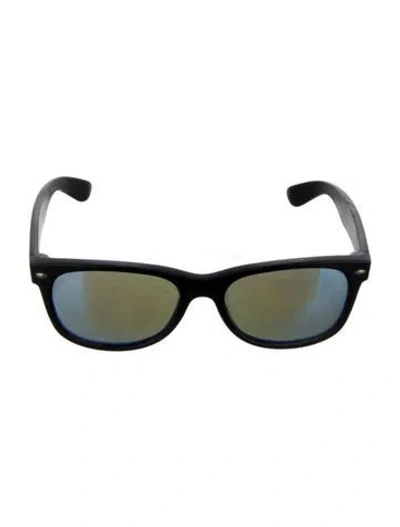 Pre-owned Ray Ban Wayfarer Mirrored Sunglasses In Black/silver