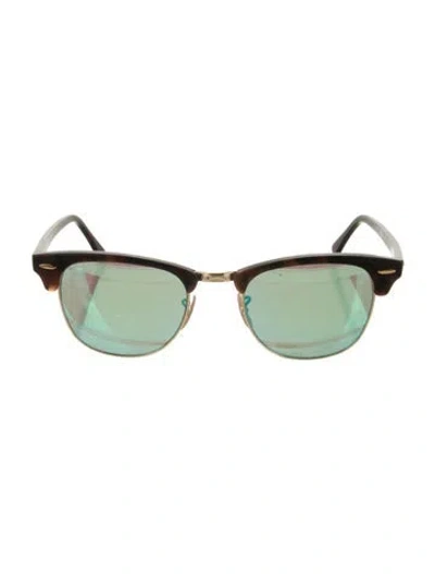 Pre-owned Ray Ban Wayfarer Mirrored Sunglasses In Brown