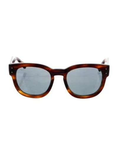 Pre-owned Ray Ban Wayfarer Mirrored Sunglasses In Brown