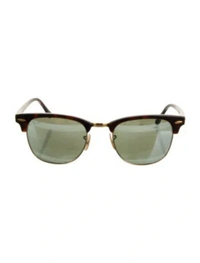 Pre-owned Ray Ban Wayfarer Mirrored Sunglasses In Brown