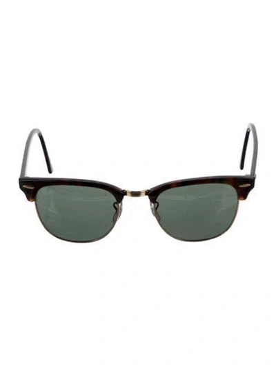 Pre-owned Ray Ban Wayfarer Mirrored Sunglasses In Brown