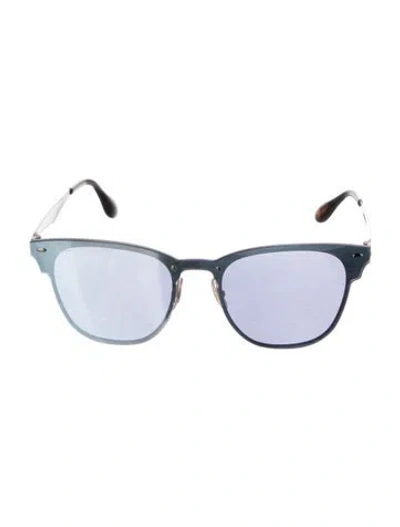 Pre-owned Ray Ban Wayfarer Mirrored Sunglasses In Neutrals
