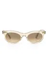 Ray Ban Wayfarer Oval-frame Sunglasses In Neutrals