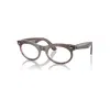 Ray Ban Wayfarer Oval Optics Change Eyeglasses Photo Waves Purple Frame Clear Lenses Polarized 53-22 In Photo Waves Purple