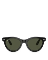 Ray Ban Women's Wayfarer Way 51mm Oval Sunglasses In Black Dark Green