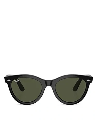 Ray Ban Ray-ban Wayfarer Way 54mm Oval Sunglasses In Black/green Solid