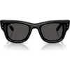 Ray Ban Ray-ban Wayfarer Puffer 50mm Square Sunglasses In Black