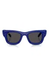 Ray Ban Ray-ban Wayfarer Puffer A$ap Rocky Square Sunglasses, 47mm In Blue