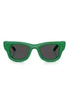 Ray Ban Rayban Rb4940 Wayfarer Puffer By Asap Rocky 683487 Lucido Verde Sunglasses In Green