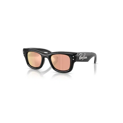 Ray Ban Wayfarer Puffer Crystal Edition Sonnenbrillen Schwarz Fassung Braun Glas 47-23 In Black