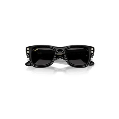 Ray Ban Wayfarer Puffer Diamond Edition Sunglasses Black & Diamonds Frame Black Lenses 47-23