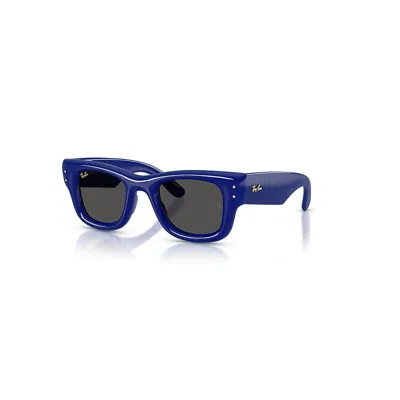 Ray Ban Sunglasses Unisex Wayfarer Puffer - Blue Frame Black Lenses 50-23