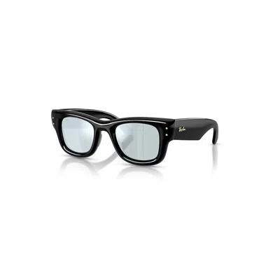 Ray Ban Wayfarer Puffer Sonnenbrillen Schwarz Fassung Grün Glas 50-23 In Black