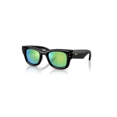 Ray Ban Wayfarer Puffer Sonnenbrillen Schwarz Fassung Grün Glas 50-23 In Black