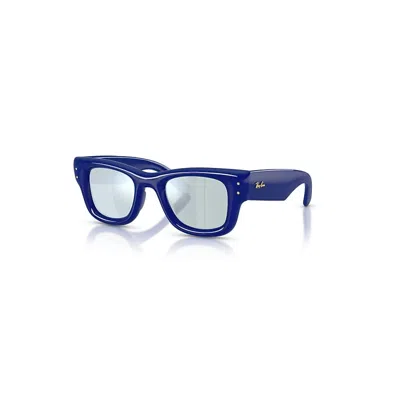 Ray Ban Wayfarer Puffer Special Collection Sunglasses Blue Frame Green Lenses 50-23