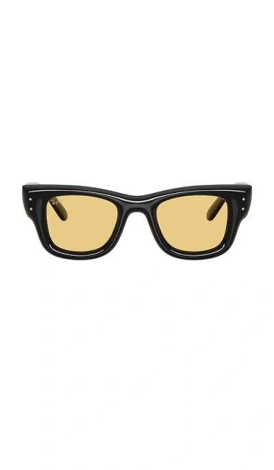 Ray Ban Wayfarer Puffer Square Sunglasses In Black