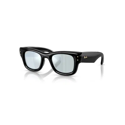 Ray Ban Wayfarer Puffer Sunglasses Black Frame Green Lenses 47-23