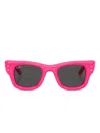 Ray Ban Wayfarer Puffer Sunglasses In Pink