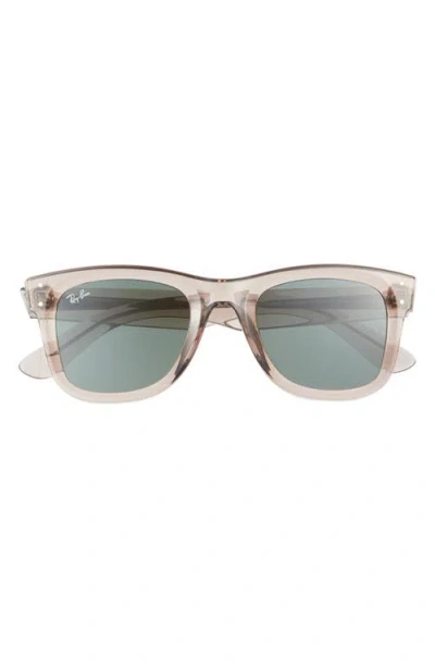 Ray Ban Ray-ban Wayfarer Reverse 50mm Square Sunglasses In Dark Green