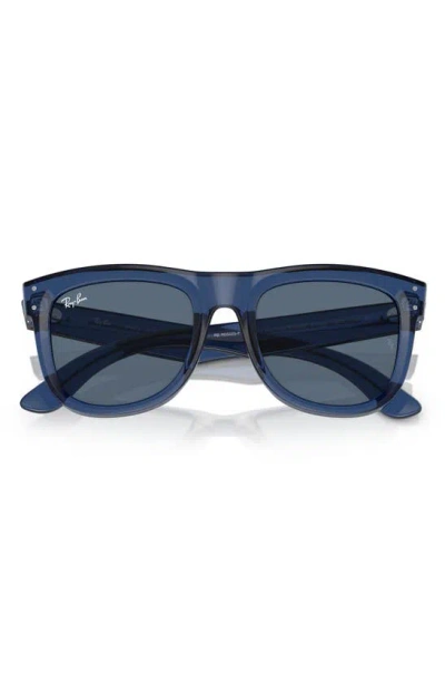 Ray Ban Wayfarer Reverse 53mm Square Sunglasses In Dark Blue