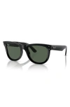 Ray Ban Ray-ban Wayfarer Reverse 53mm Square Sunglasses In Dark Green