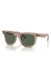 Ray Ban Wayfarer Reverse 53mm Square Sunglasses In Green Brown