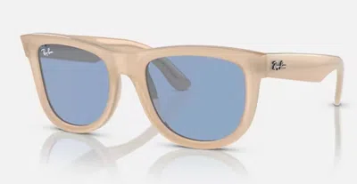 Pre-owned Ray Ban Ray-ban Wayfarer Reverse Lenny Kravitz Sunglasses Opal Beige/ Blue Size M/l -53