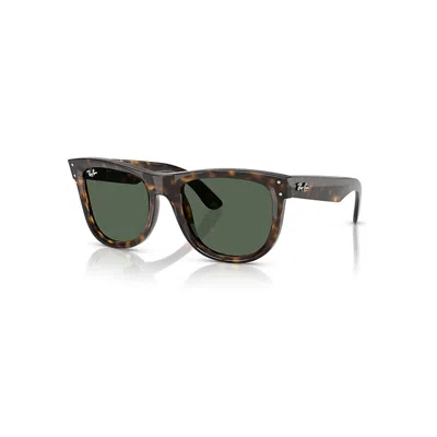 Ray Ban Wayfarer Reverse Sunglasses Dark Havana Frame Green Lenses 53-20