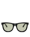 Ray Ban Ray-ban Wayfarer Reverse Square Sunglasses, 53mm In Black/green Solid