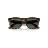 Ray Ban Wayfarer Reverse Sunglasses Dark Havana Frame Green Lenses 53-20 In Dark Havana